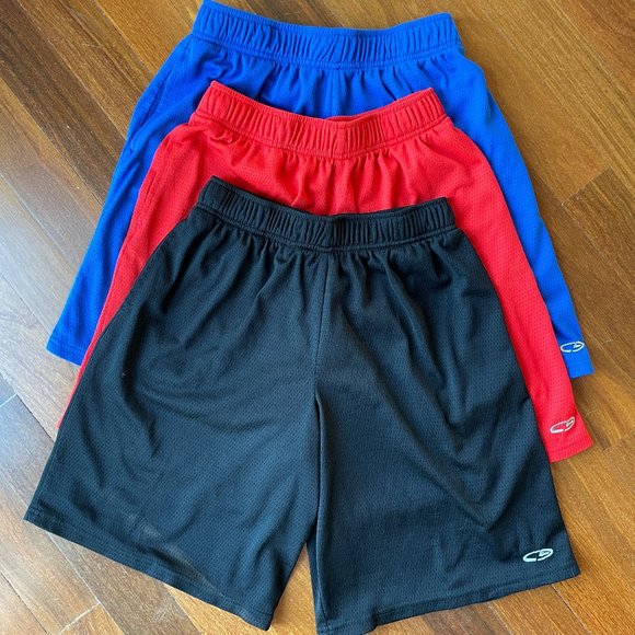 3 Pairs of Boys C9 by Champion Athletic Running Basketball Sport shorts